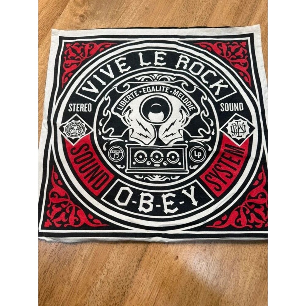 OBEY Vive Le Rock Sound System Graphic Pillowcase